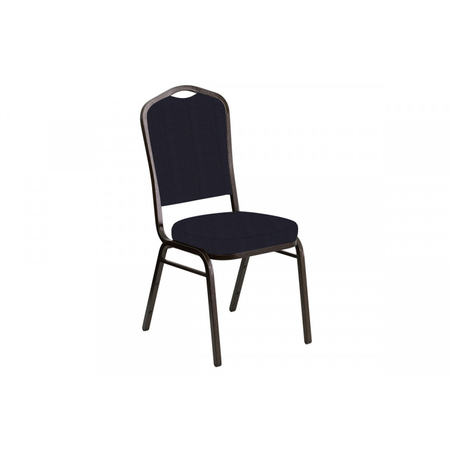 BLNK Crown Back Banquet Chair in Mainframe with Gold Vein Frame - Blazer