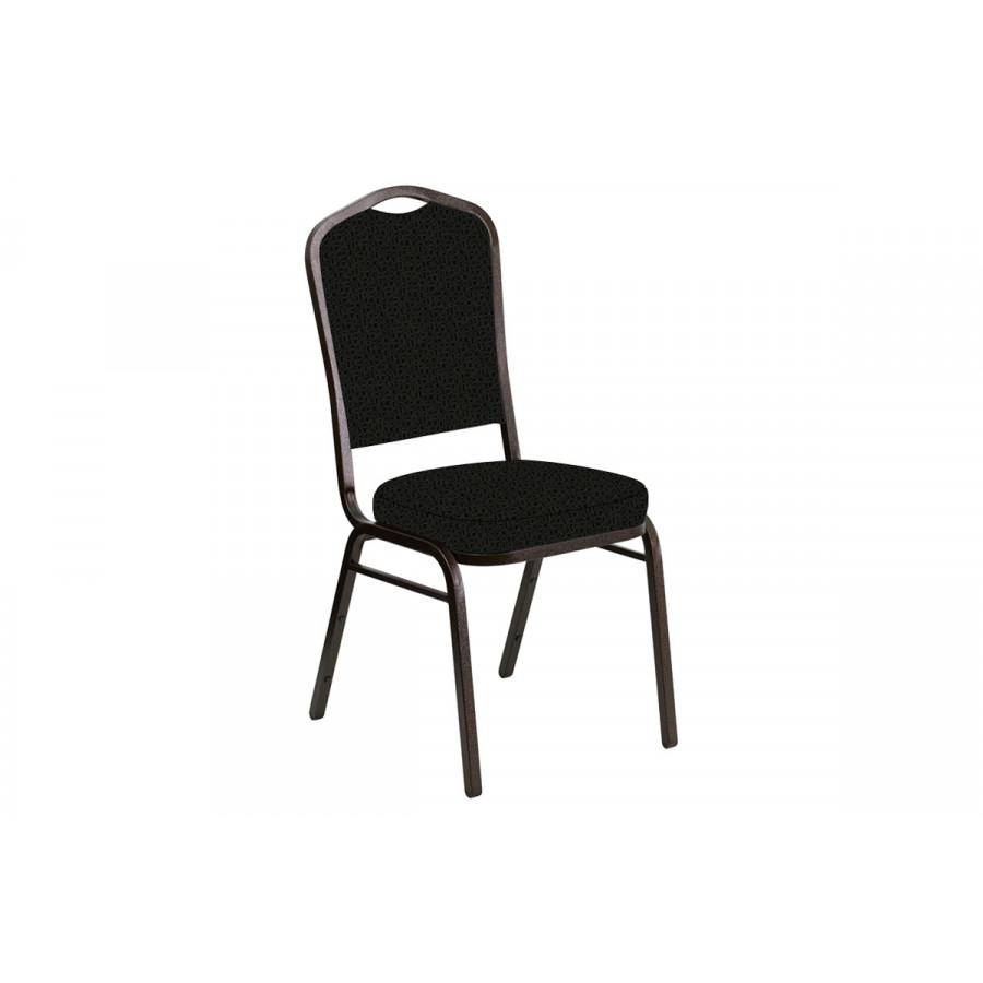 BLNK Crown Back Banquet Chair in Mirage with Gold Vein Frame - Pewter