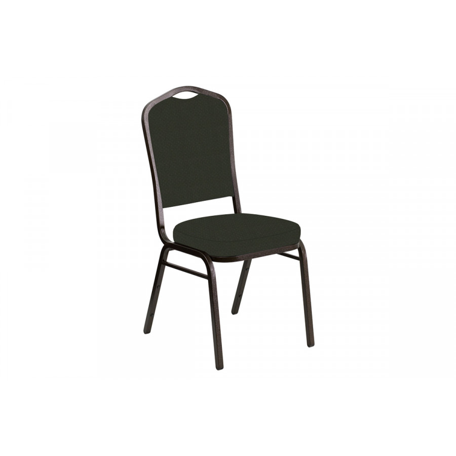 BLNK Crown Back Banquet Chair in Neptune with Gold Vein Frame - Moss