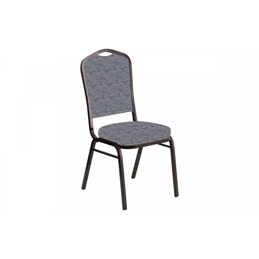 BLNK - Crown Back Banquet Chair in Perplex with Gold Vein Frame