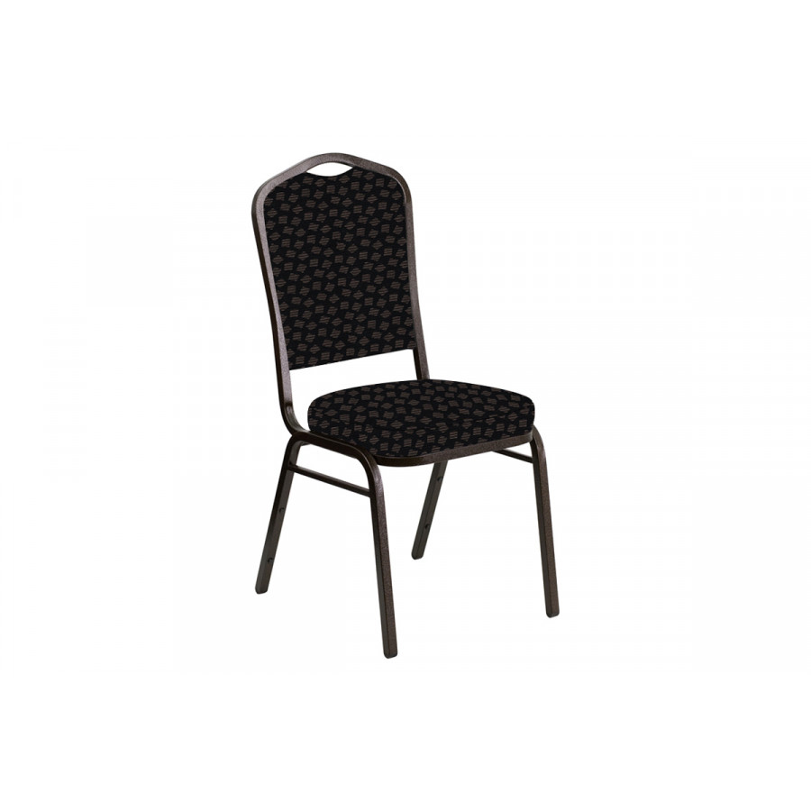 BLNK Crown Back Banquet Chair in Scatter with Gold Vein Frame - Ferrer