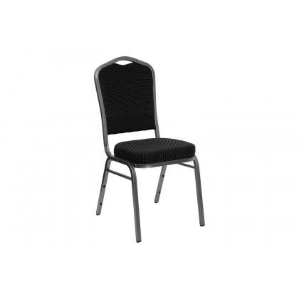 BLNK - HERCULES Series Fabric Crown Back Stacking Banquet Chair with Silver Vein Frame
