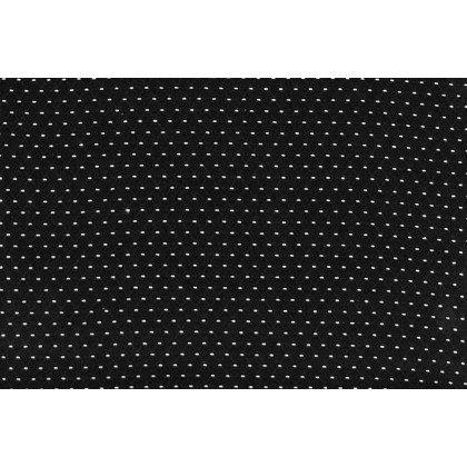 BLNK HERCULES Series Fabric Crown Back Stacking Banquet Chair with Silver Vein Frame - Black Dot Patterned