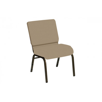 BLNK - HERCULES Series Church Chair in E-Z Wallaby Vinyl with Gold Vein Frame