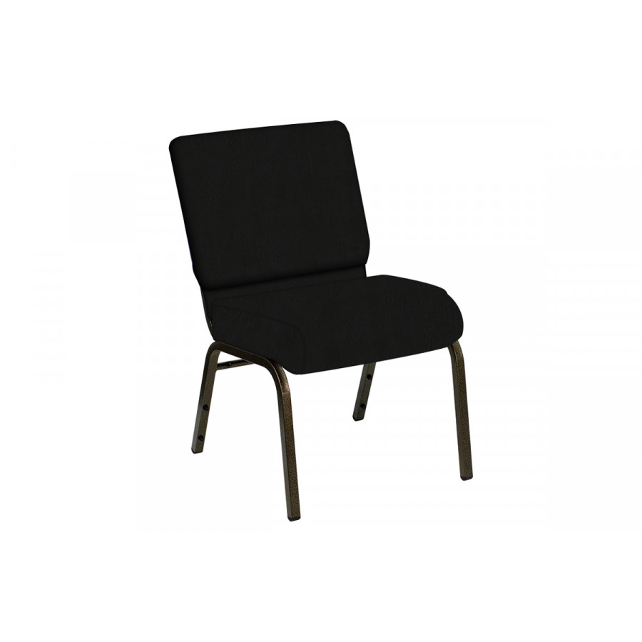 BLNK HERCULES Series Church Chair in E-Z Elk Vinyl with Gold Vein Frame - 21"W