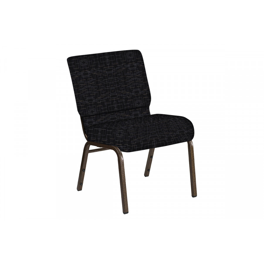 BLNK Church Chair in Amaze with Gold Vein Frame - Ebony, 21"W