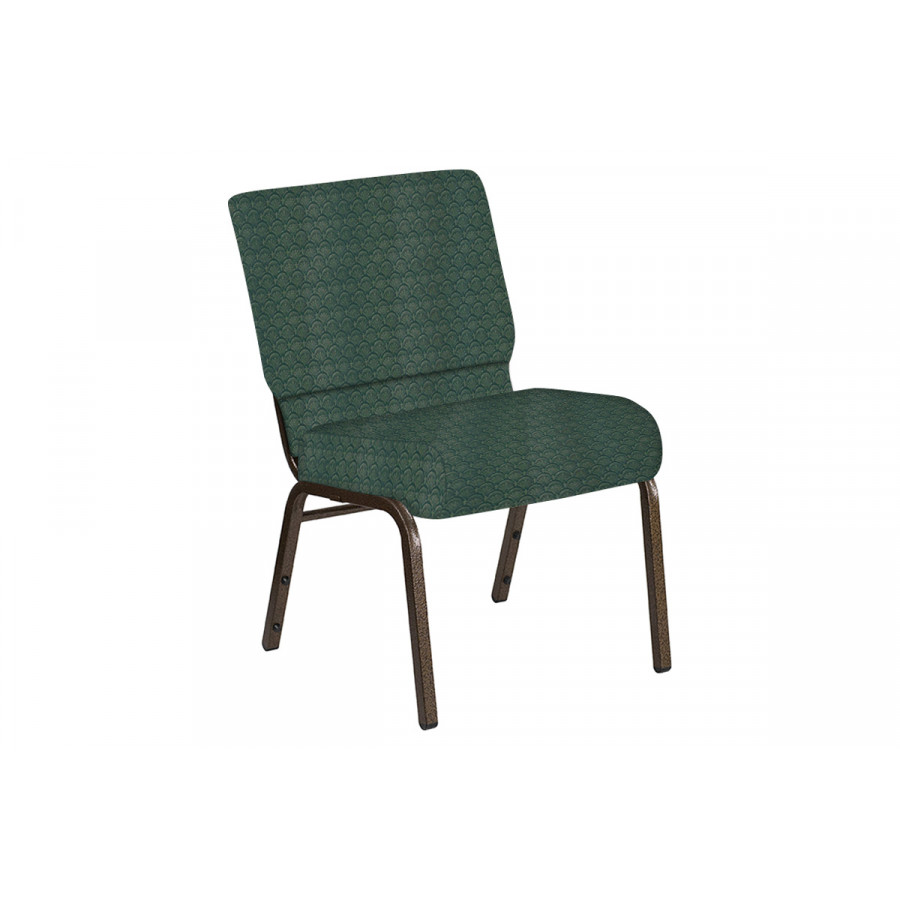 BLNK Church Chair in Arches with Gold Vein Frame - Forest, 21"W
