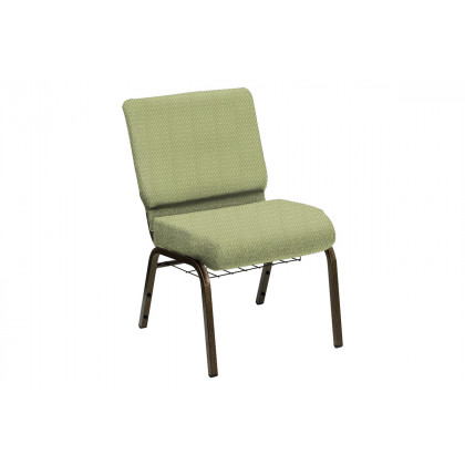 BLNK - HERCULES Series Church Chair in Bedford with Gold Vein Frame