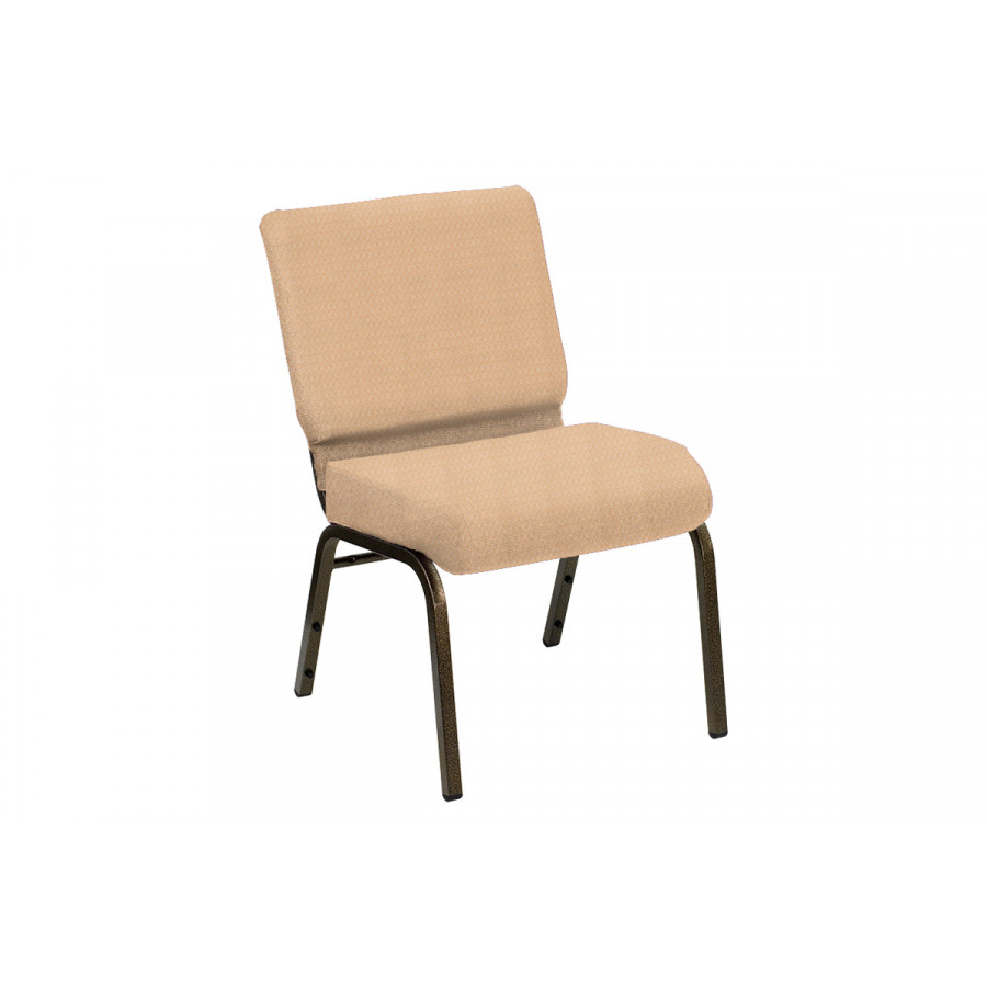 BLNK HERCULES Series Church Chair in Bedford with Gold Vein Frame - Butternut, 21"W