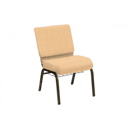 BLNK - HERCULES Series Church Chair in Bedford with Gold Vein Frame