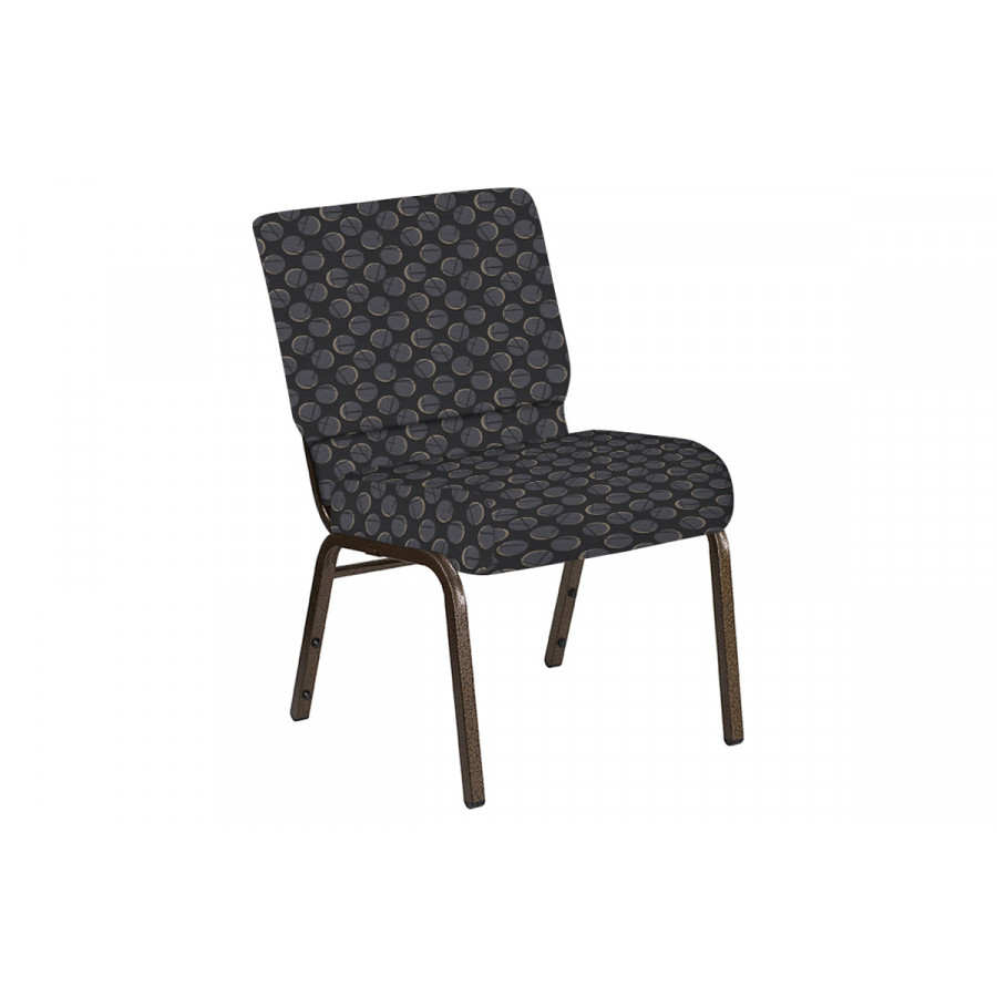 BLNK Church Chair in Cirque with Gold Vein Frame - Black, 21"W
