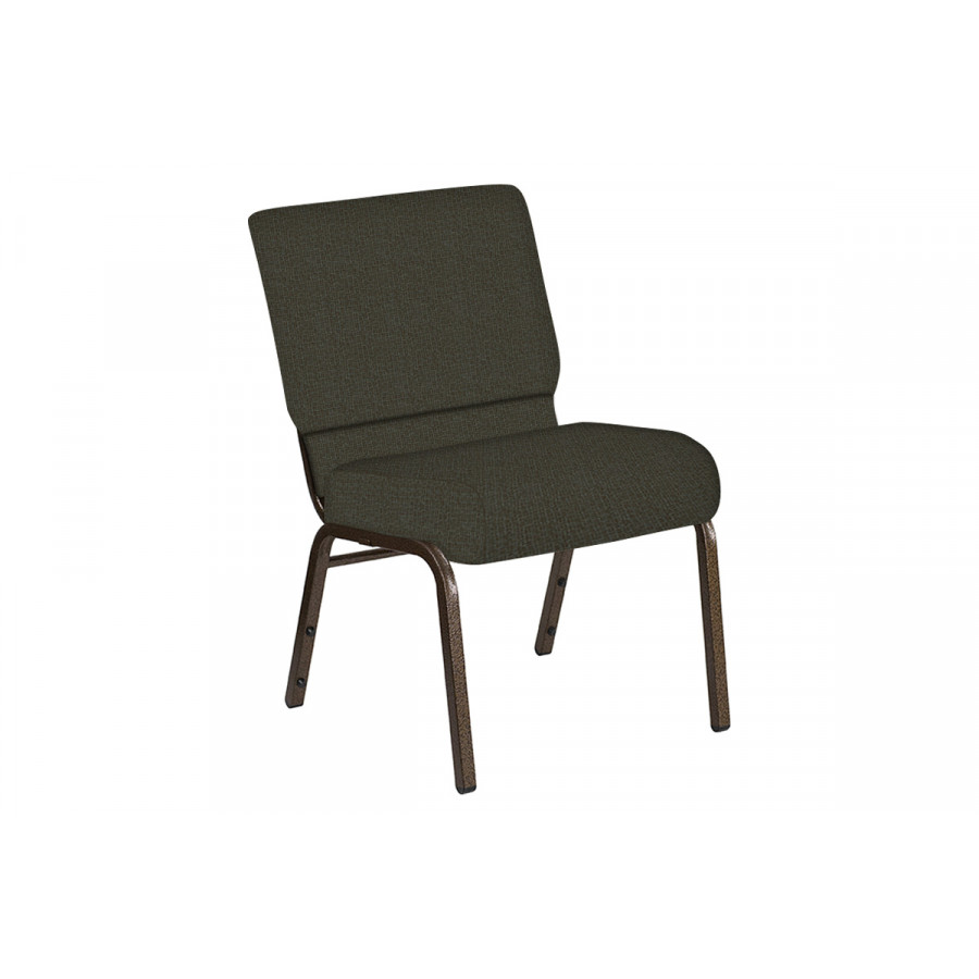 BLNK Church Chair in Cobblestone with Gold Vein Frame - Chocaqua, 21"W