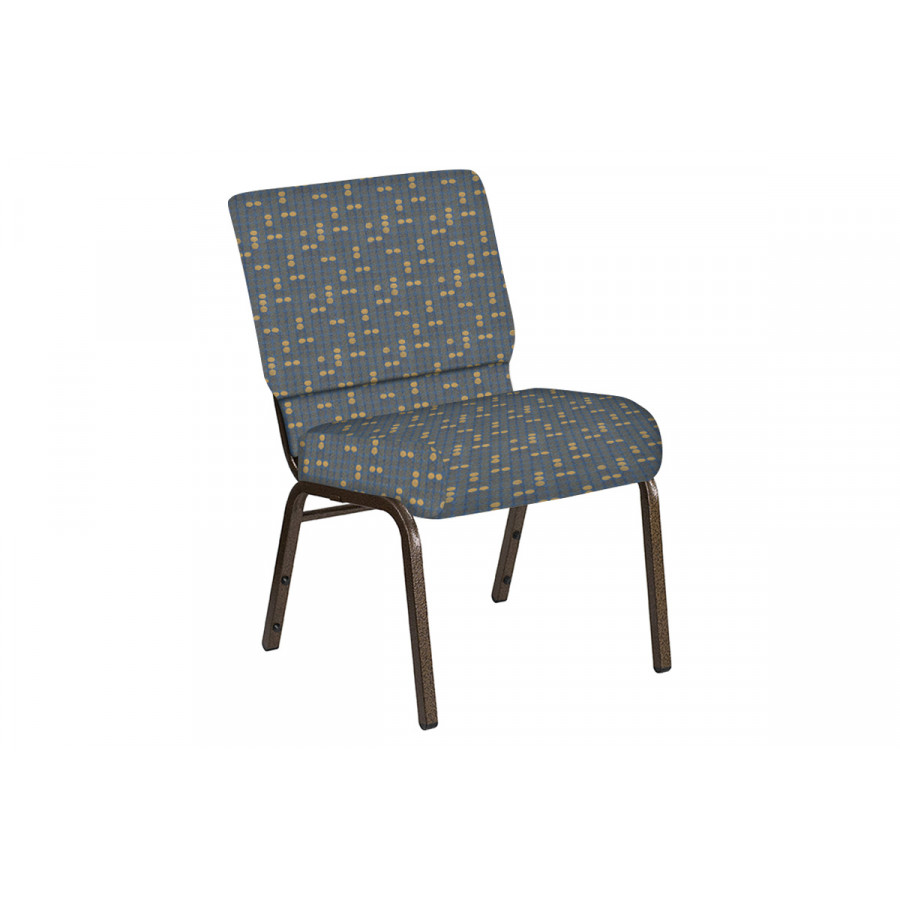 BLNK Church Chair in Eclipse with Gold Vein Frame - Sky, 21"W