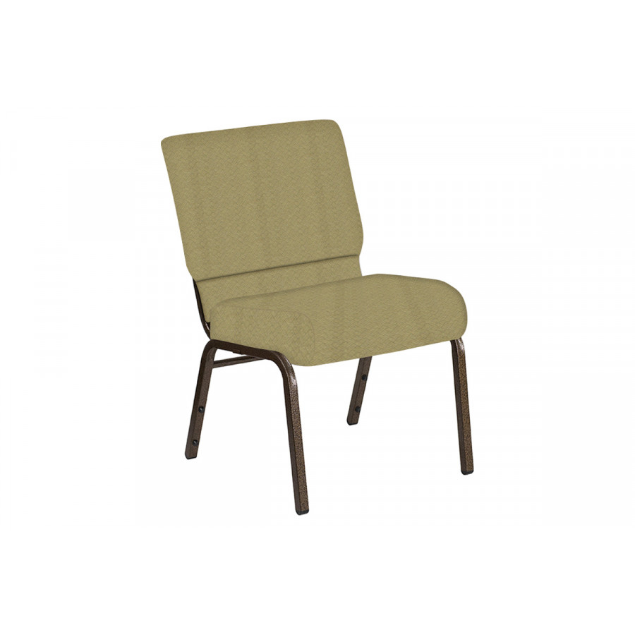 BLNK Church Chair in Fiji with Gold Vein Frame - Sand, 21"W