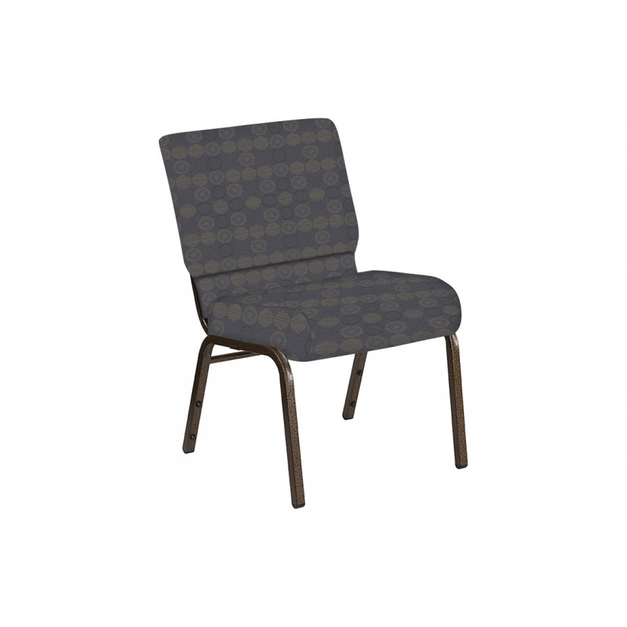 BLNK Church Chair in Galaxy with Gold Vein Frame - Steel, 21"W