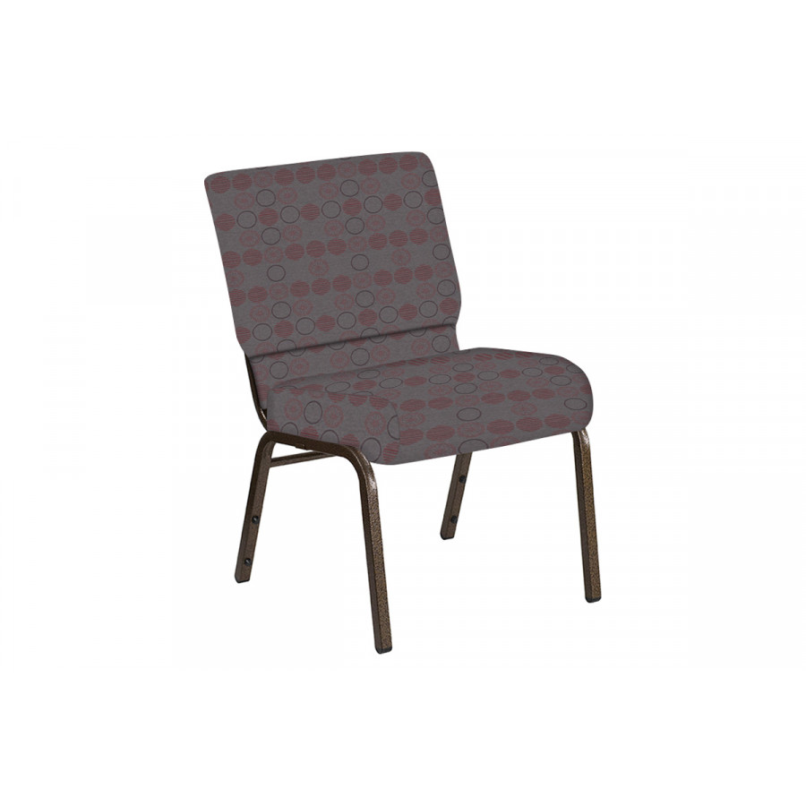 BLNK Church Chair in Galaxy with Gold Vein Frame - Taupe, 21"W