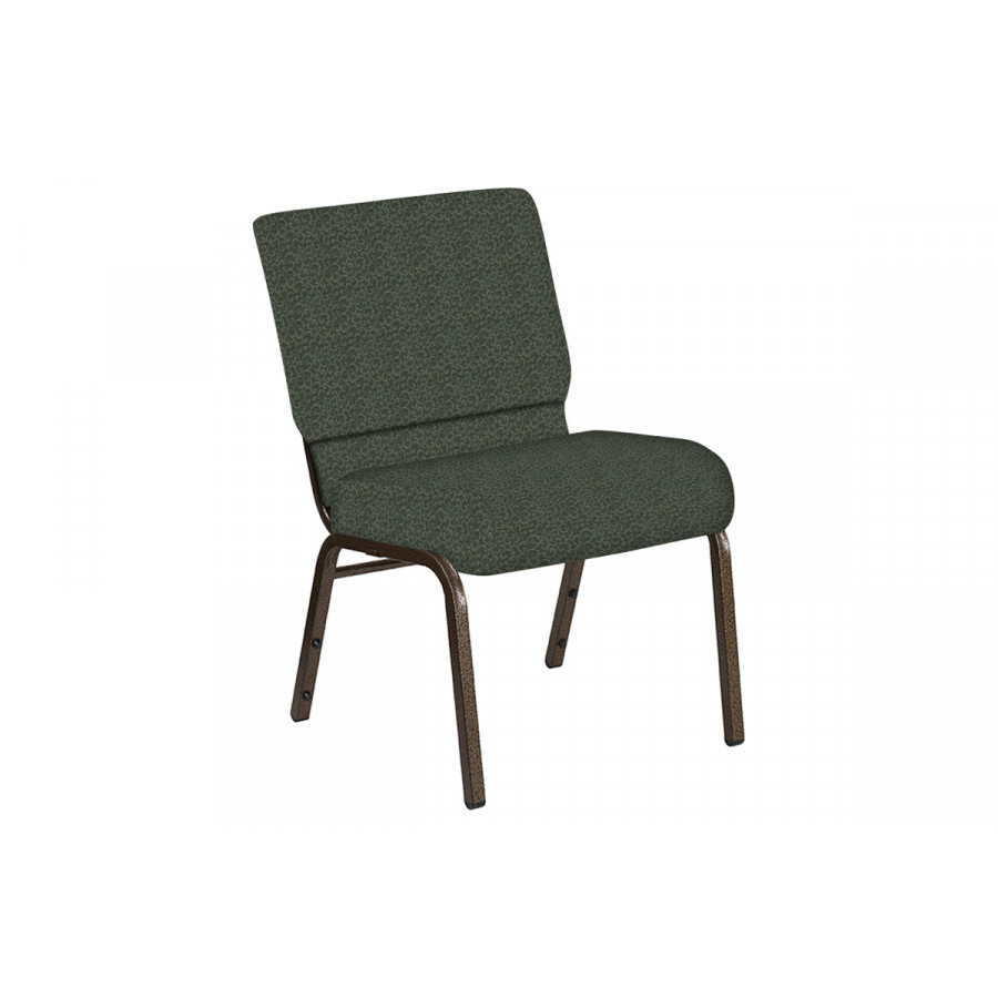 BLNK Church Chair in Lancaster with Gold Vein Frame - Green Moss, 21"W