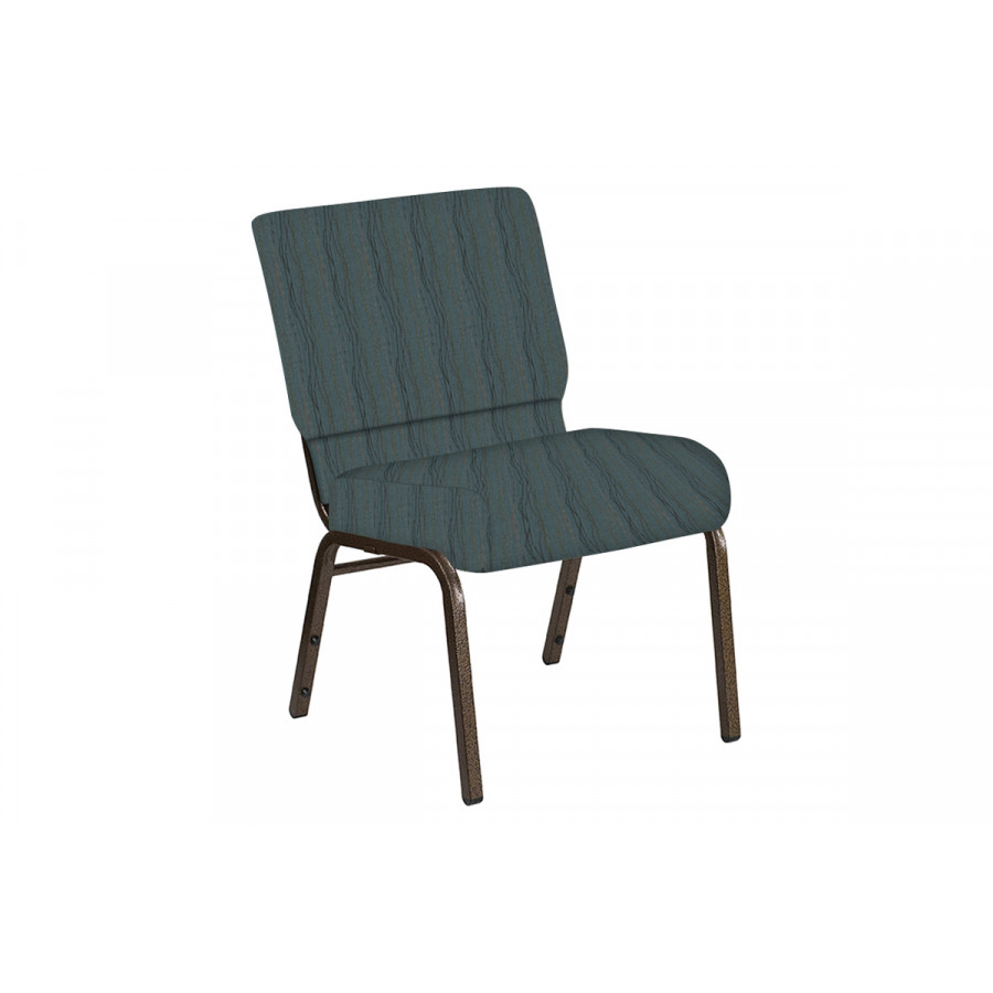 BLNK Church Chair in Mystery with Gold Vein Frame - Azure, 21"W