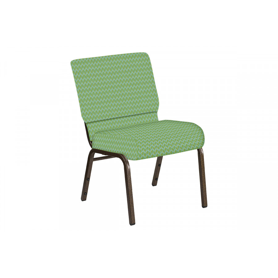 BLNK Church Chair in Rapture with Gold Vein Frame - Lime, 21"W