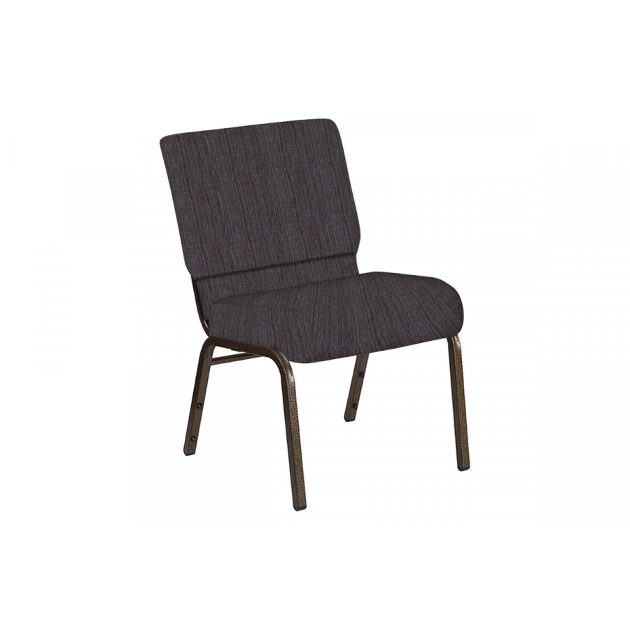 BLNK Church Chair in Sammie Joe with Gold Vein Frame - Chocolate, 21"W