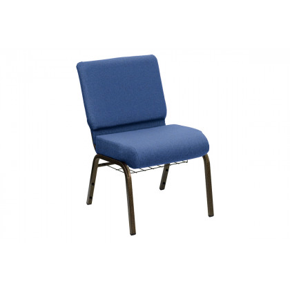 BLNK - HERCULES Series Church Chair in Sherpa with Gold Vein Frame