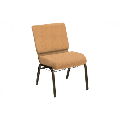BLNK - HERCULES Series Church Chair in Sherpa with Gold Vein Frame