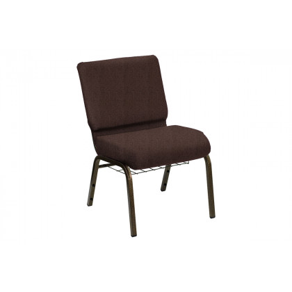 BLNK - HERCULES Series Church Chair in Sherpa with Gold Vein Frame