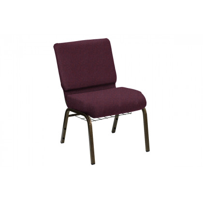 BLNK - HERCULES Series Church Chair in Sherpa with Gold Vein Frame