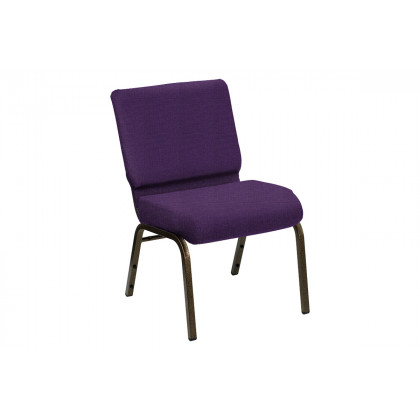 BLNK - HERCULES Series Church Chair in Sherpa with Gold Vein Frame