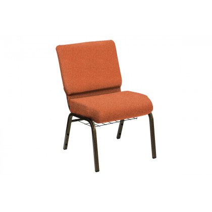 BLNK - HERCULES Series Church Chair in Sherpa with Gold Vein Frame