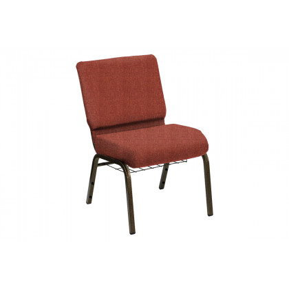 BLNK - HERCULES Series Church Chair in Sherpa with Gold Vein Frame