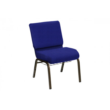 BLNK - HERCULES Series Church Chair in Sherpa with Gold Vein Frame