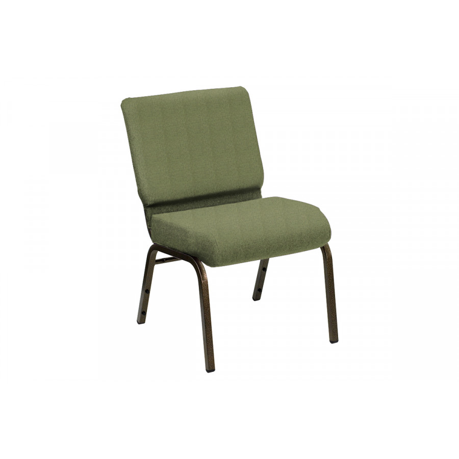 BLNK HERCULES Series Church Chair in Shire with Gold Vein Frame - Dill, 21"W