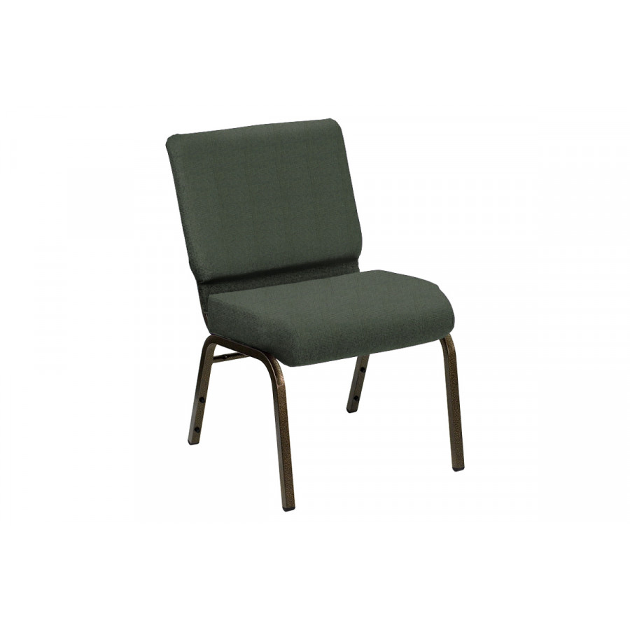 BLNK HERCULES Series Church Chair in Shire with Gold Vein Frame - Pesto, 21"W