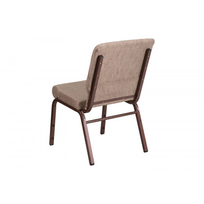 BLNK HERCULES Series Fabric Stacking Church Chair with Copper Vein Frame - Beige