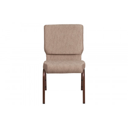 BLNK HERCULES Series Fabric Stacking Church Chair with Copper Vein Frame - Beige