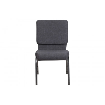 BLNK HERCULES Series Fabric Stacking Church Chair with Silver Vein Frame - Dark Gray