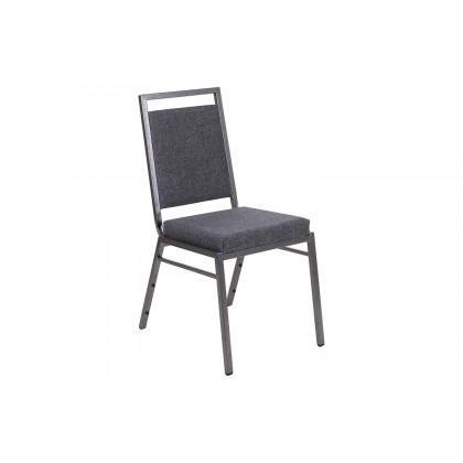 BLNK - HERCULES Series Fabric Square Back Stacking Banquet Chair with Silver Vein Frame