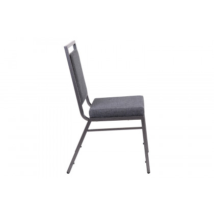 BLNK - HERCULES Series Fabric Square Back Stacking Banquet Chair with Silver Vein Frame