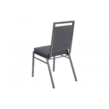 BLNK - HERCULES Series Fabric Square Back Stacking Banquet Chair with Silver Vein Frame