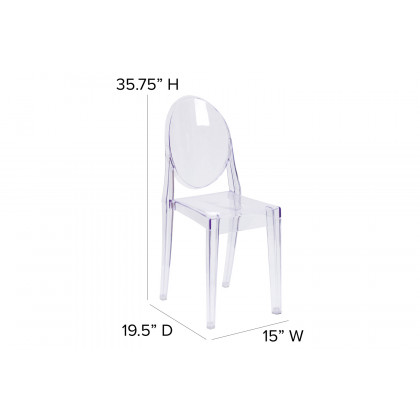 BLNK - Cheryl Ghost Side Chair in Transparent Crystal