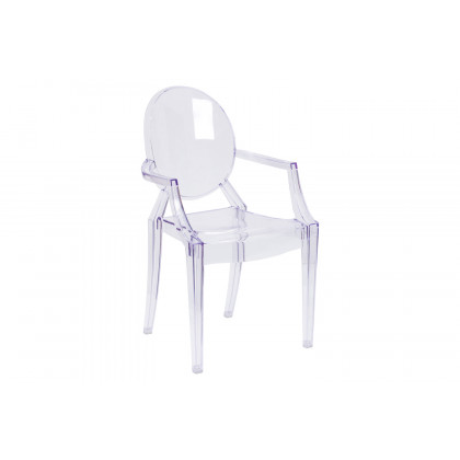 BLNK - Shirley Ghost Chair with Arms in Transparent Crystal