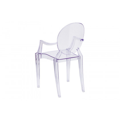 BLNK - Shirley Ghost Chair with Arms in Transparent Crystal