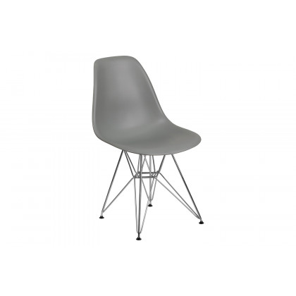 BLNK Elon Series Plastic Chair with Chrome Base - Moss Gray