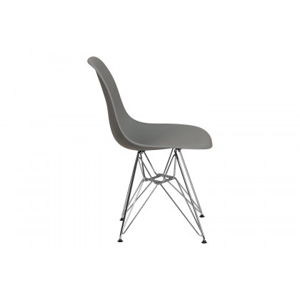 BLNK Elon Series Plastic Chair with Chrome Base - Moss Gray