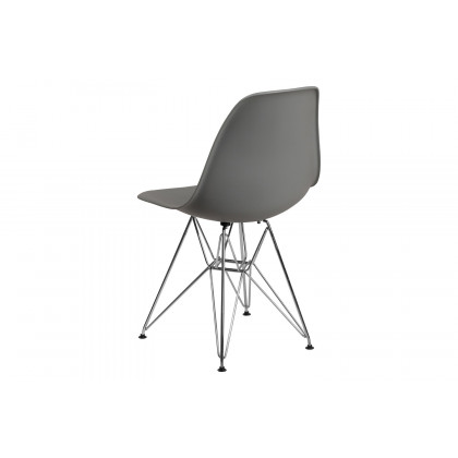 BLNK Elon Series Plastic Chair with Chrome Base - Moss Gray