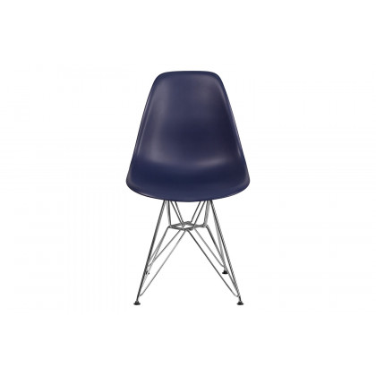 BLNK Elon Series Plastic Chair with Chrome Base - Navy