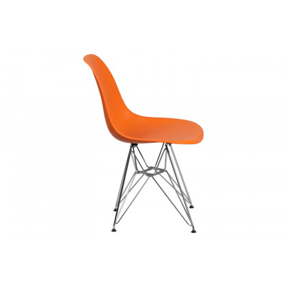 BLNK Elon Series Plastic Chair with Chrome Base - Orange