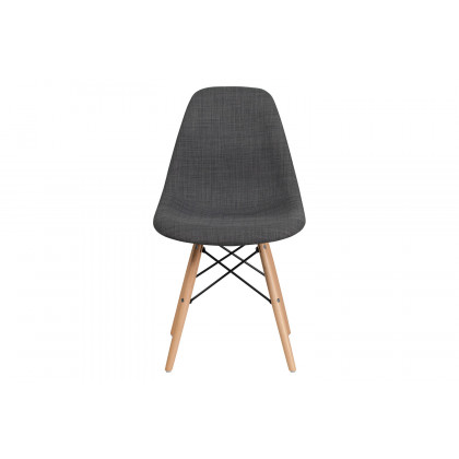 BLNK Elon Series Fabric Chair with Wooden Legs - Siena Gray