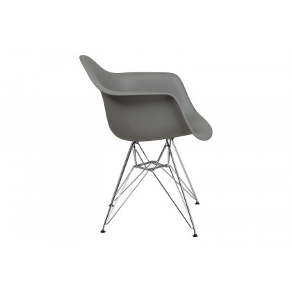BLNK Alonza Series Plastic Chair with Chrome Base - Moss Gray